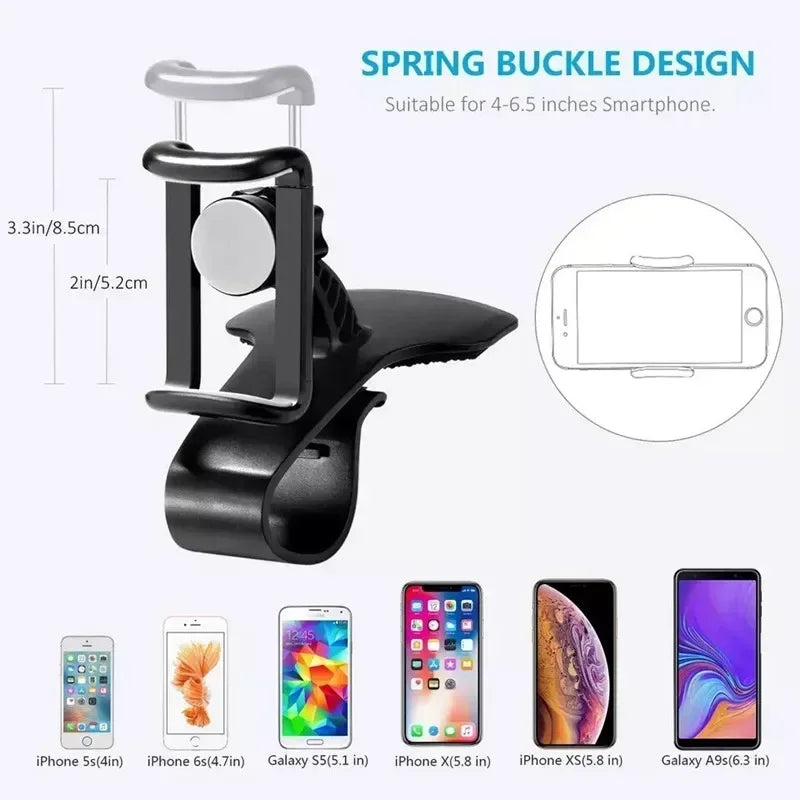 Car Phone Holder Stand Universal Dashboard Car Clip Mount GPS Bracket