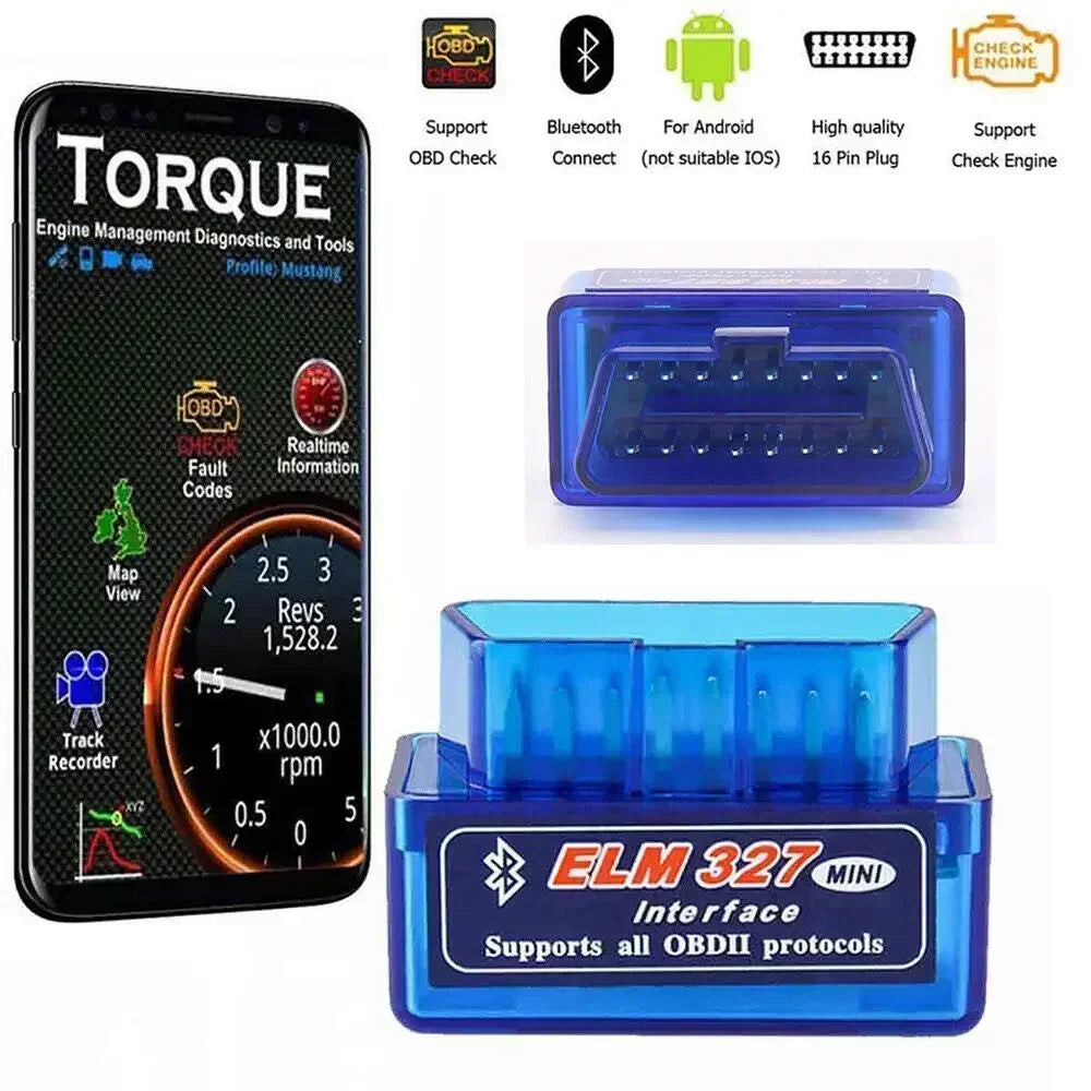 OBD 2 ELM327 Car Detector Bluetooth-compatible Interface V2.1 V1.5