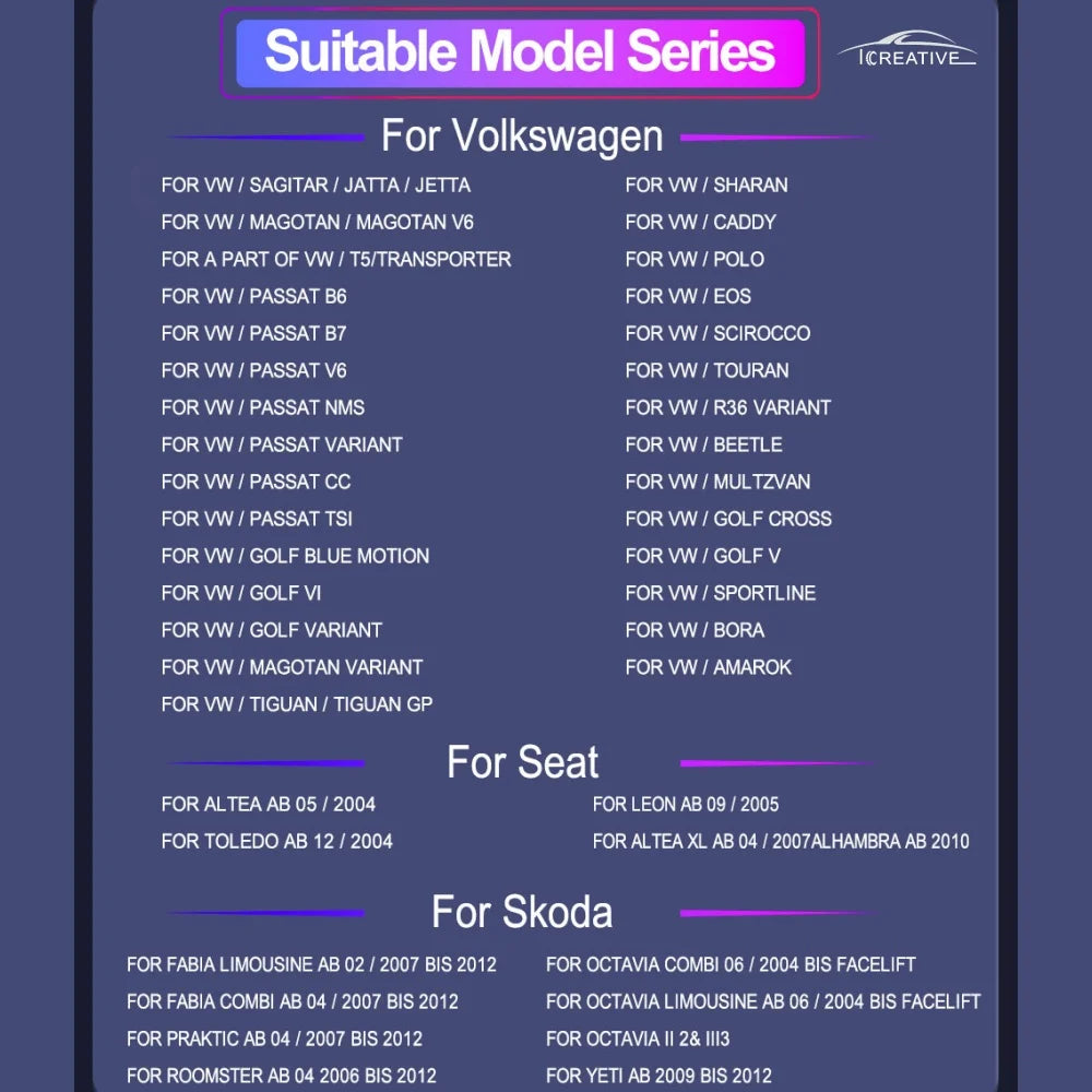 2Din Car Radio Android for Volkswagen Golf 5 6 Polo Passat B6 B7 CC