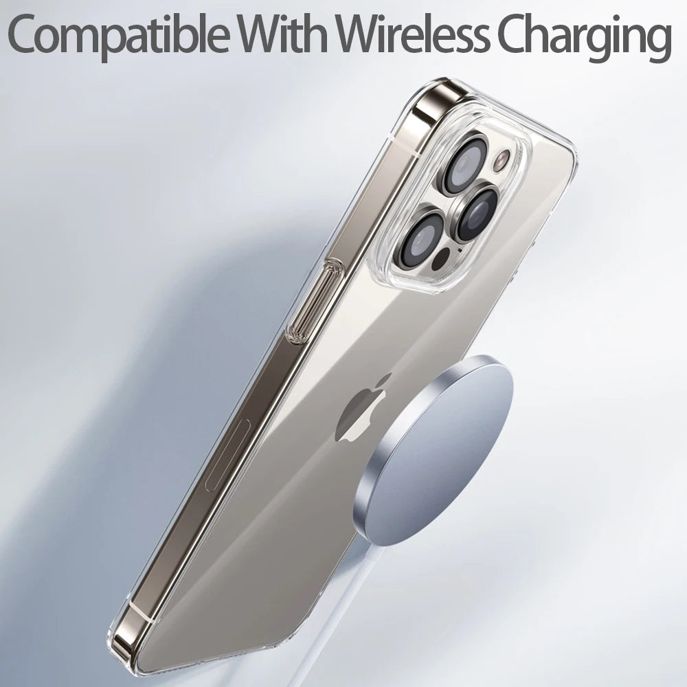 Luxury Transparent Case For iPhone 16 15 11 12 13 14 Pro Max Soft TPU