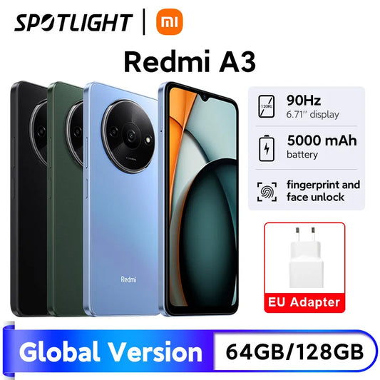 Global Version Xiaomi Redmi A3 Smartphone 64GB / 128GB ROM 6.71" Dot