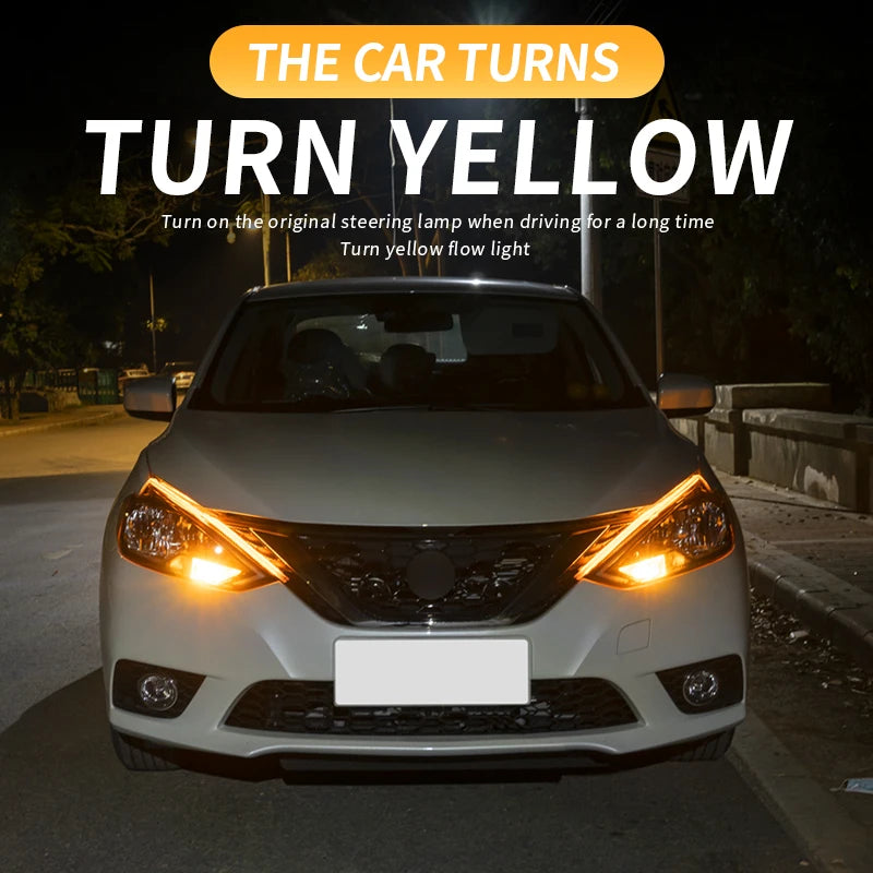 2pcs LED DRL Car Daytime Running Light Flexible Waterproof Strip Auto