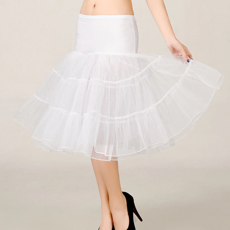 New Short Petticoat Vintage 3 Layer Puffy Organza Petticoat Retro
