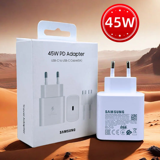Original Samsung Charger 45W Super Fast Charge EU CERTIFIED Adapter
