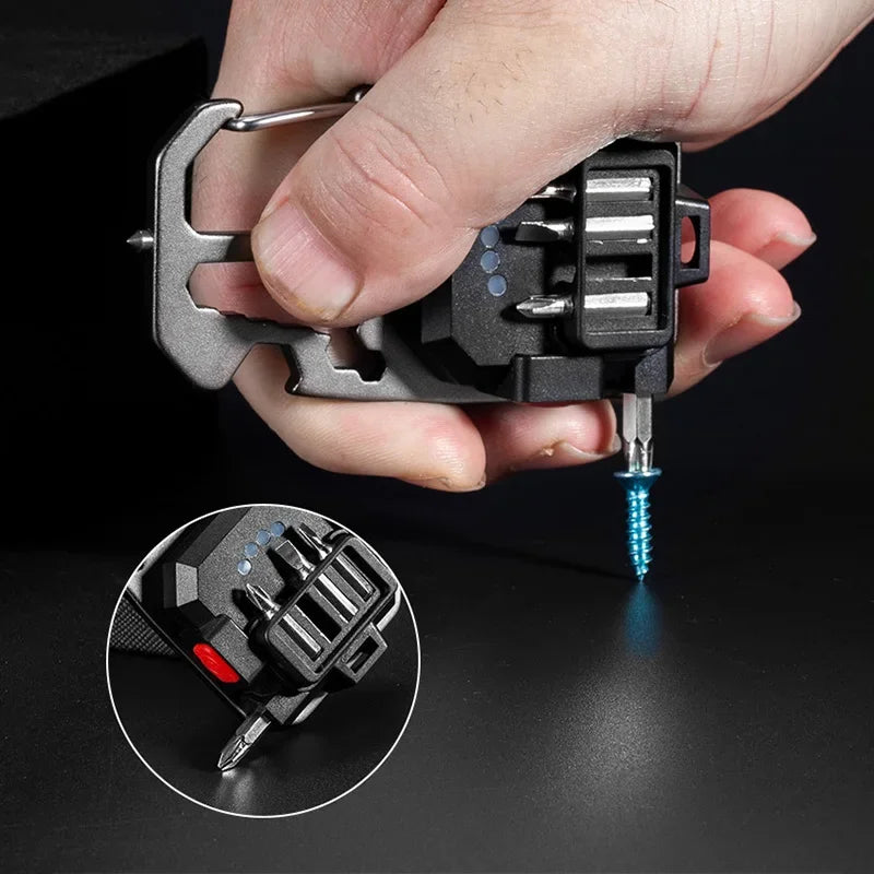 COB Keychain Work Light with Battery Display 8Mode Rechargeable High