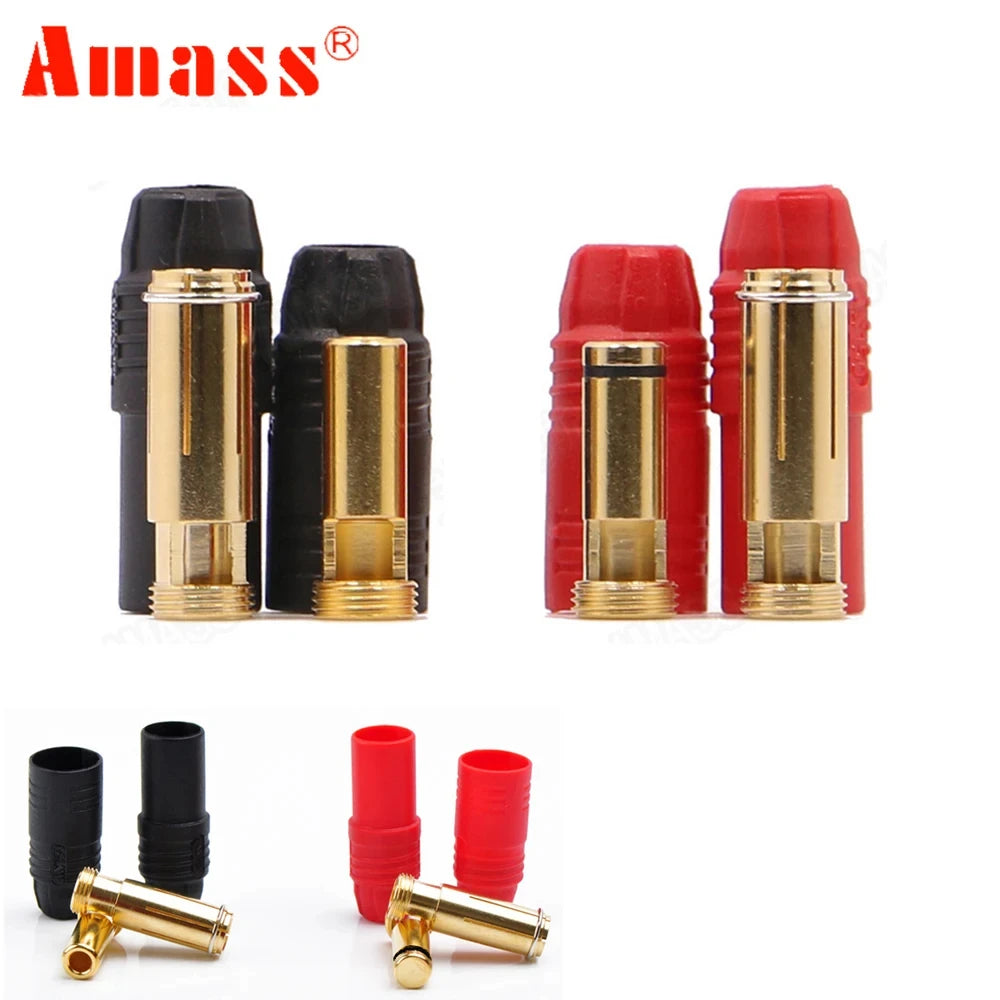 Amass AS150 Male Female Anti Spark Connector 7mm Gold Plated Banana
