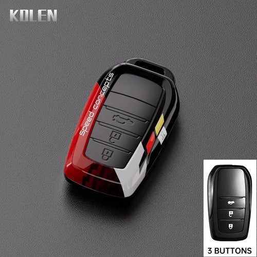 ABS Carbon Fiber Car Key Case Cover For Toyota Corolla Land Cruiser