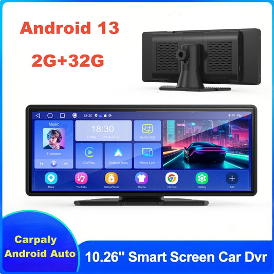 10.26 Inch2G+32G Android 13 Car DVR Wireless CarPlay & Android Auto