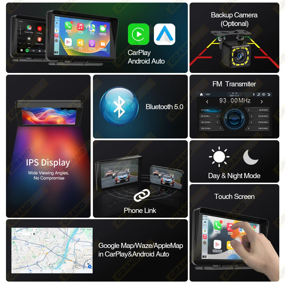 7inch Universal Car Radio Multimedia Player Wireless CarPlay Android