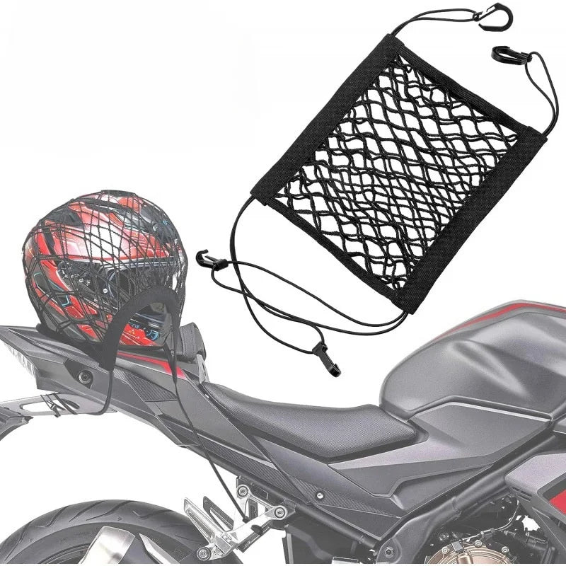 Motorcycle Cargo Net High Elastic Double Layer Motorcycle Net for