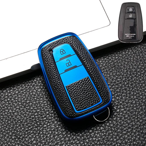 Leather Style Car Remote Key Case Cover Fob For Toyota Prius Camry