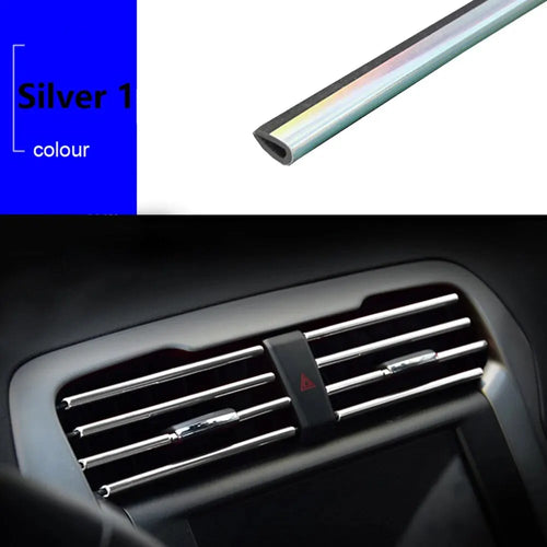 10Pcs 20cm Car Air Conditioner Outlet Decorative U Shape Moulding Trim