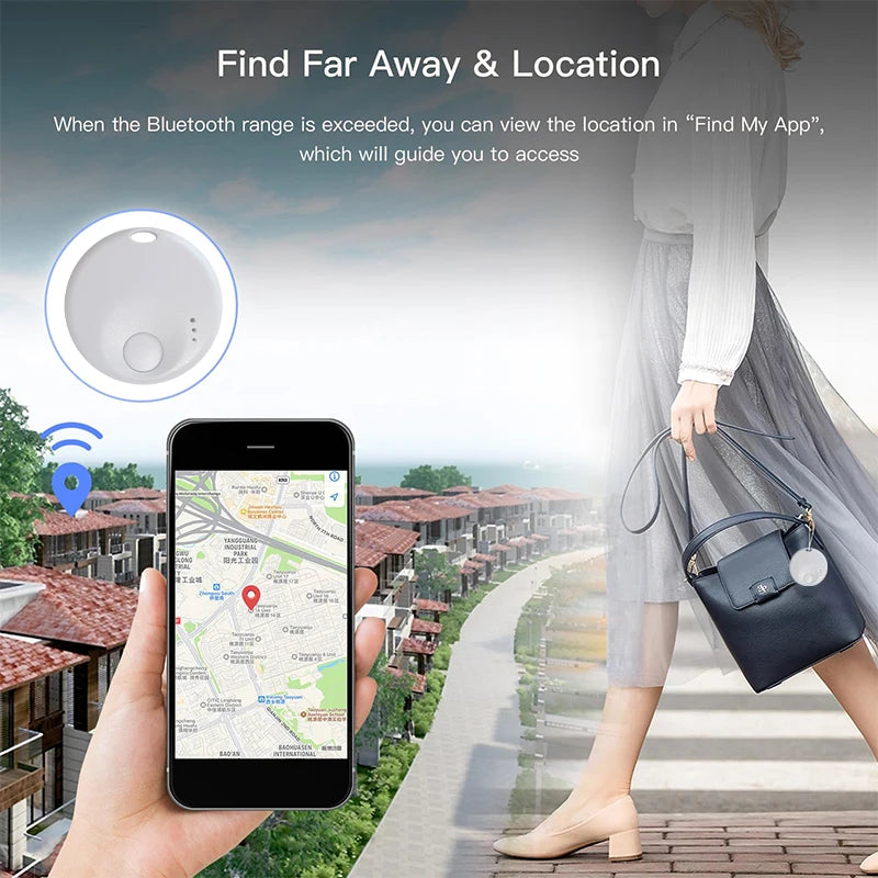 New Mini Smart Tag, Bluetooth Luggage Tracker. Works with Apple Find