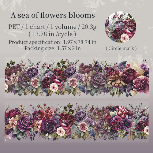 200cm/Roll PET Tape Flowers Four Seasons Series Plant Landscaping