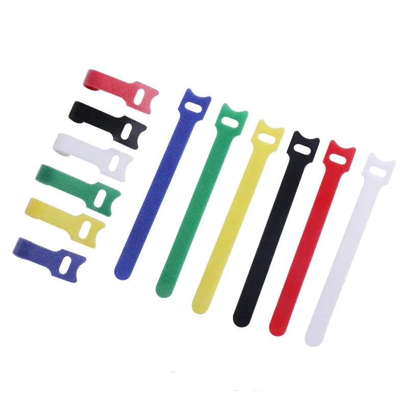 50pcs Reusable Hook and Loop Cable Ties Fastening Straps Multi-Purpose