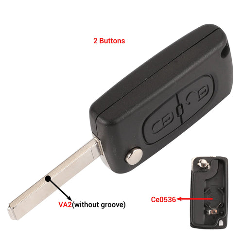 jingyuqin 2/3 Buttons for Peugeot 207 307 308 407 607 807 For Citroen