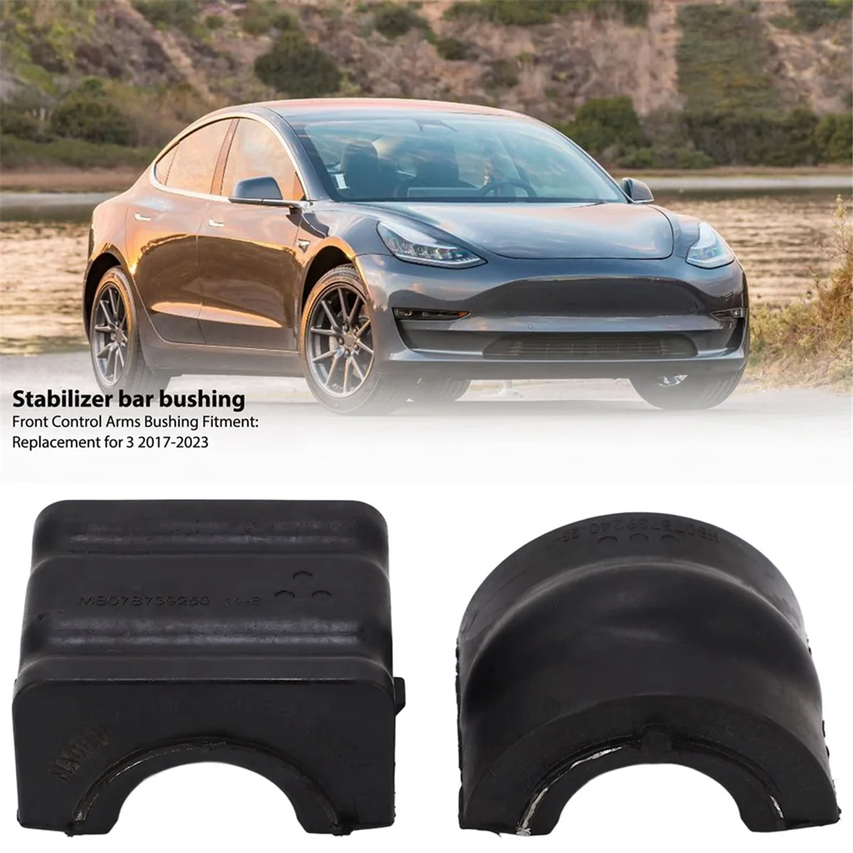 2Pcs Automobile Front Control Arm Bushing Stabilizer Bar Bushing for