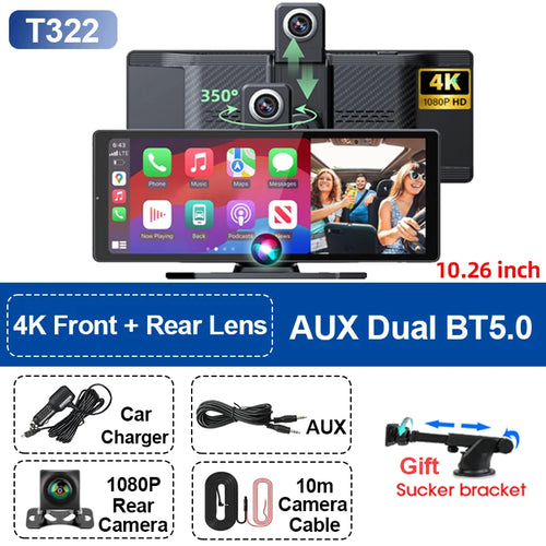10.26'' Universal Portable Carplay Car Screen Wireless Carplay Screen