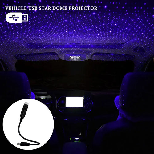 1pcs LED Car Roof Star Night Light Projector Atmosphere USB LED