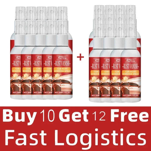 Car Rust Remover Spray Metal Surface Chrome Cleaner Car Body Paint