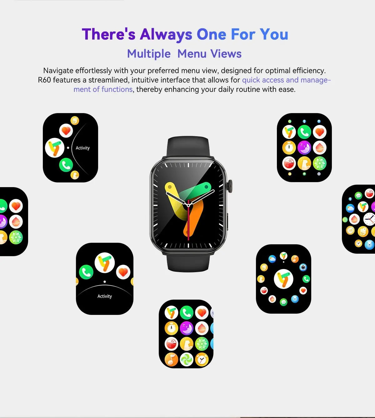 Blackview Smartwatch R60 Watch 1.96'' AMOLED Display 800mAh Bluetooth