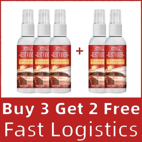 Car Rust Remover Spray Metal Surface Chrome Cleaner Car Body Paint