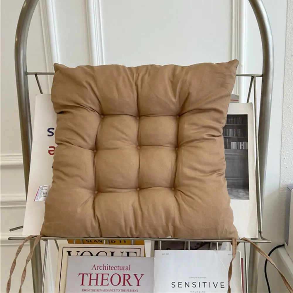 Linen Cushion Pearl Cotton Square Stool Backrest Pillow Home Office