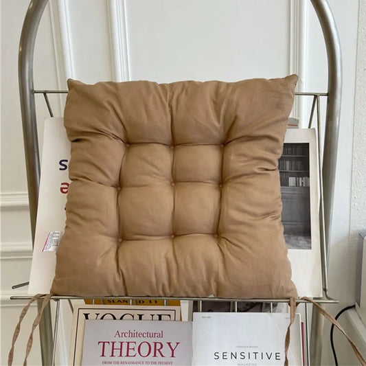 Linen Cushion Pearl Cotton Square Stool Backrest Pillow Home Office