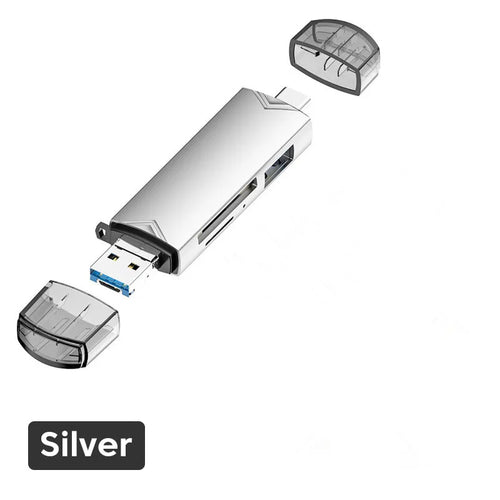 6 in 1 Otg Type C Card Reader USB 3.0 Micro Sd Mini Adapter TF USB