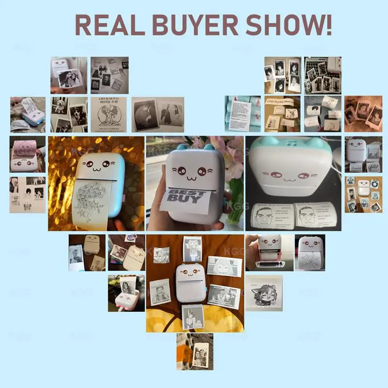 Mini Printer For IPhone And Android, Wireless Mini Photo Printer Label