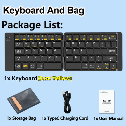 Mini Foldable Wireless Keyboard Ultra Slim Portable Bluetooth Keyboard
