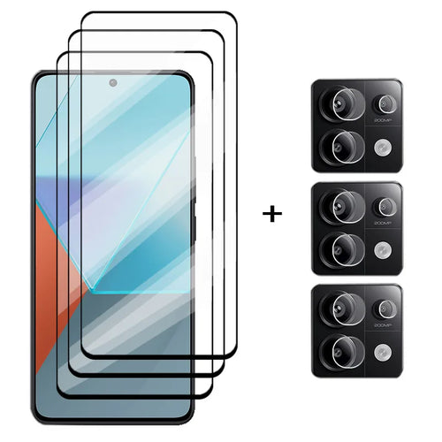 6in1 Glass For Redmi Note 13 Pro Global Full Cover Tempered Glass
