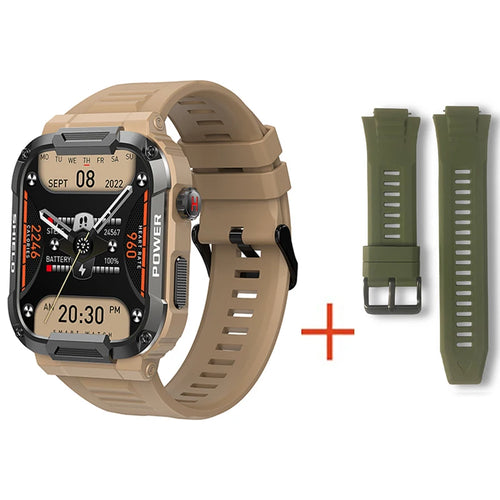Military Smart Watch Men GPS Tracker Bluetooth Call Fitness Waterproof