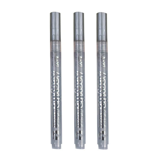 3Pcs/set Acrylic Markers Paint Pen Black/White/Gold/Silver for Rock