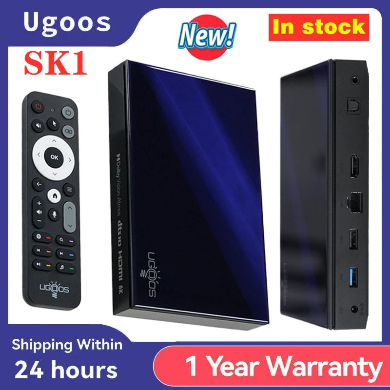 2024 New Ugoos SK1 Smart TV Box Android 11 Amlogic S928X-K 8GB 128GB