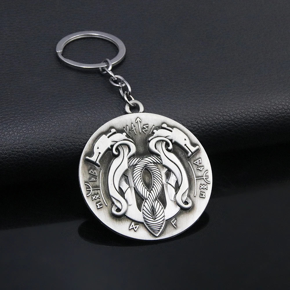 Game God of War Ragnarok Keychain Kratos The World Serpent Jormungandr
