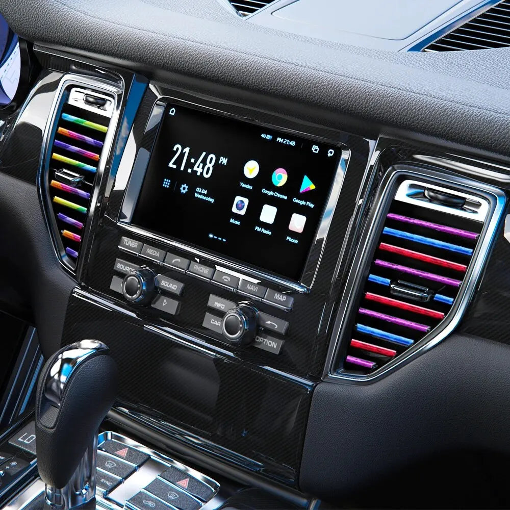 10Pcs 20cm Car Air Conditioner Outlet Decorative U Shape Moulding Trim