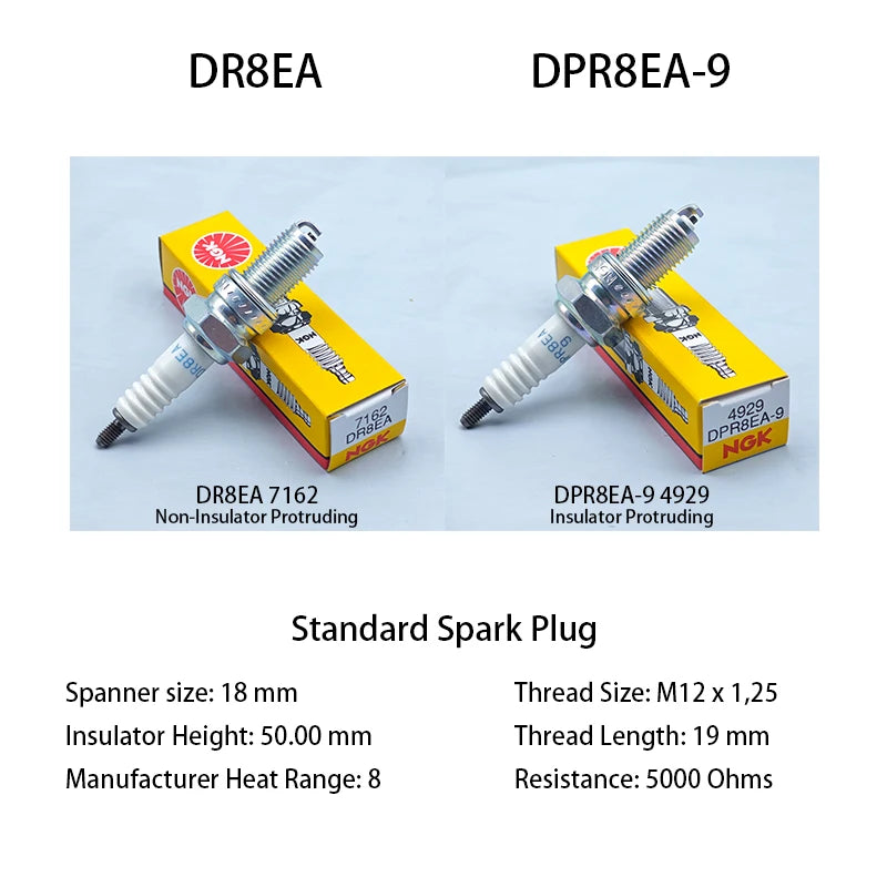 1pcs Original Motorcycle NGK Spark Plug DR8EA DPR8EA-9 Motorcycle