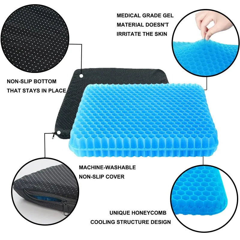 Gel Seat Cushion Summer Breathable Honeycomb Design For Pressure