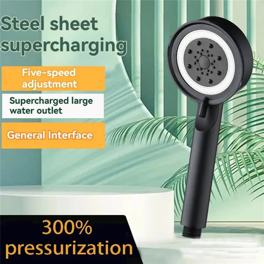 5 Modes Bathroom Shower Head Handheld High-Pressure Water Saver
