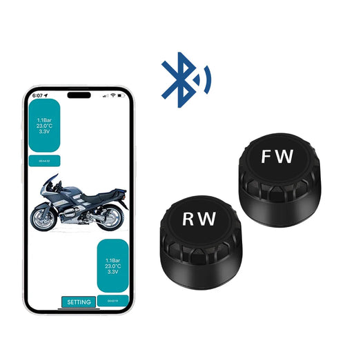 Motorcycle TPMS Bluetooth5.0 Wireless Tire Pressure Monitoring System