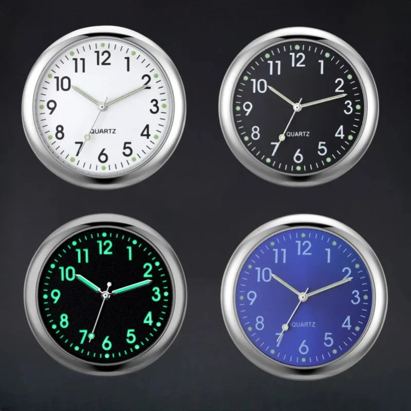 Car Clock Luminous Auto Ornament Mini Automobiles Internal Stick-On