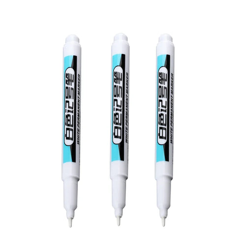 1/4Pcs White Permanent Paint Pen set for Wood Rock Plastic Leather