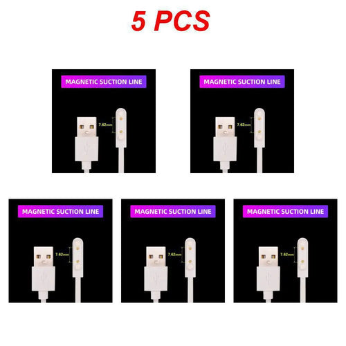 2 Pin 4 Pins USB Charging Cable Universal Smart Watch Charger Magnetic
