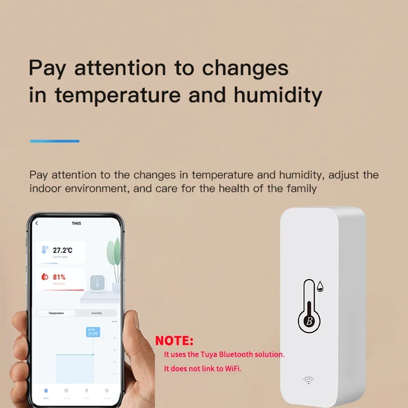 Tuya Smart Wireless Temperature Humidity Sensor Mini