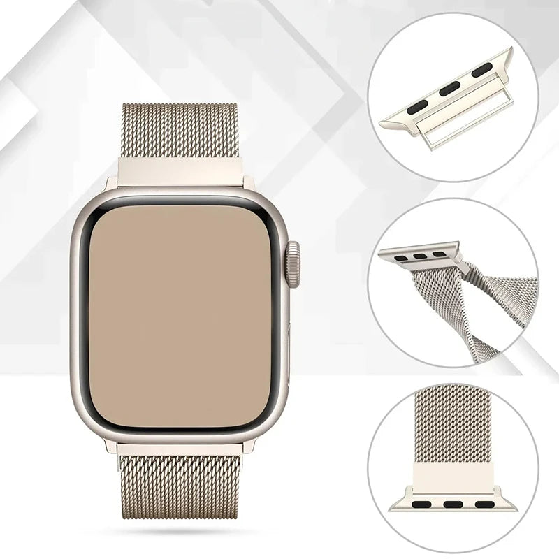 Milanese Strap For Apple Watch Bands 44mm 40mm 45mm 49mm 41mm 38mm 42