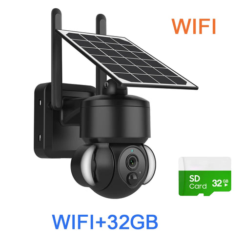 SHIWOJIA Outdoor Camera 4G / Wifi Solar Powered 7500mAh Battery with