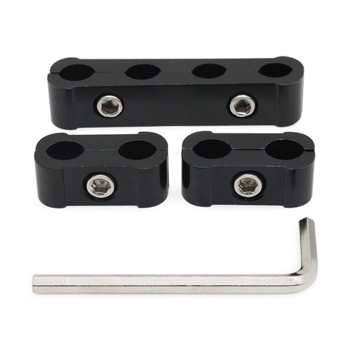 3pcs Car Spark Plug Electrical Wire Clamp Kit For 8mm 9mm 10mm Purple