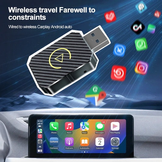 Kebidumei Wireless Carplay Adapter Android Auto 2in1 Smart USB Dongle