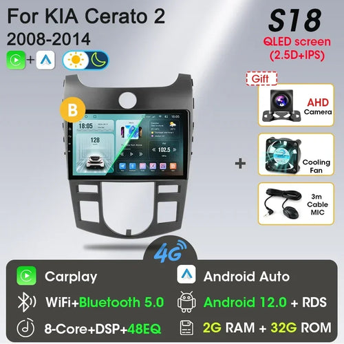Srnubi Car Radio Android 12 Auto For KIA Forte Cerato 2008-2014